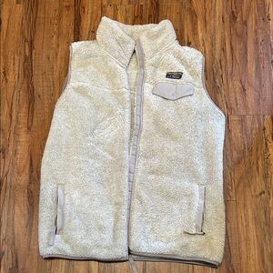 L.L.Bean dark Cream Fleece Vest